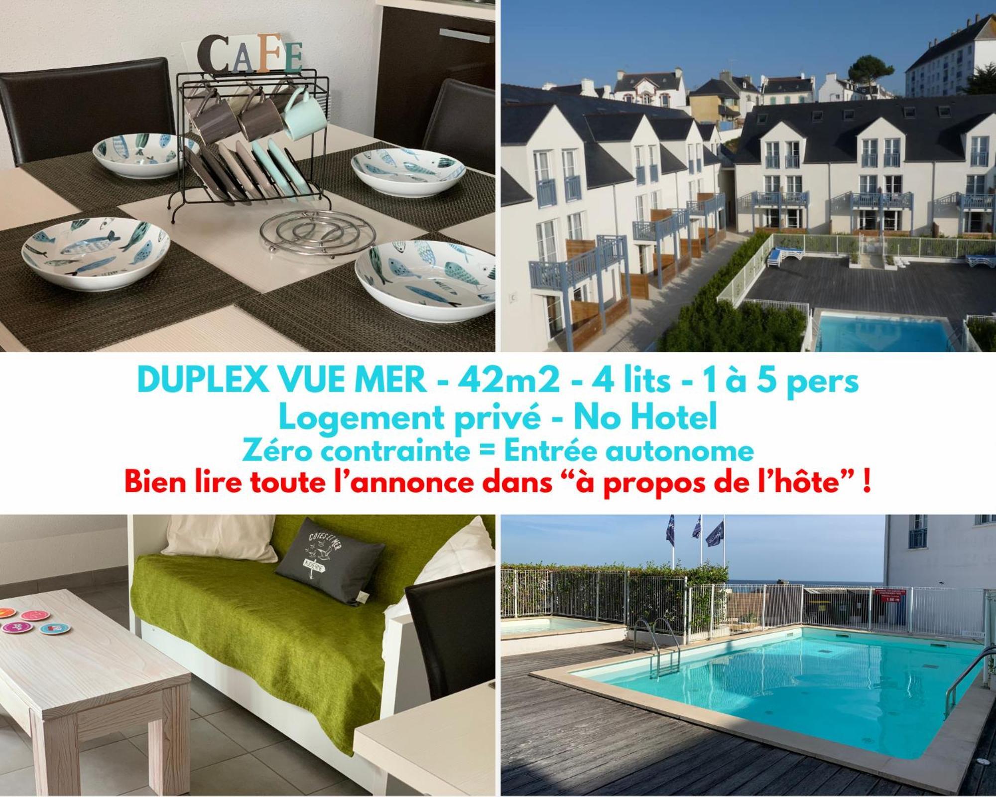 Duplex Vue Mer - Plage A 100M- 4 Lits - Parking Sous Sol Audierne Εξωτερικό φωτογραφία